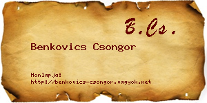 Benkovics Csongor névjegykártya